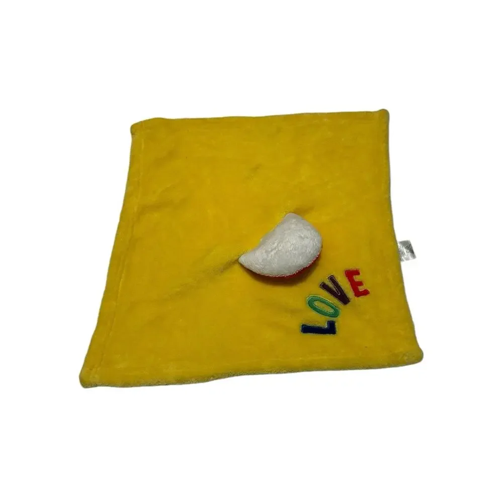 Chick Pea Rainbow Love Baby Lovey Yellow Security Blanket Pride Plush 13”x13”
